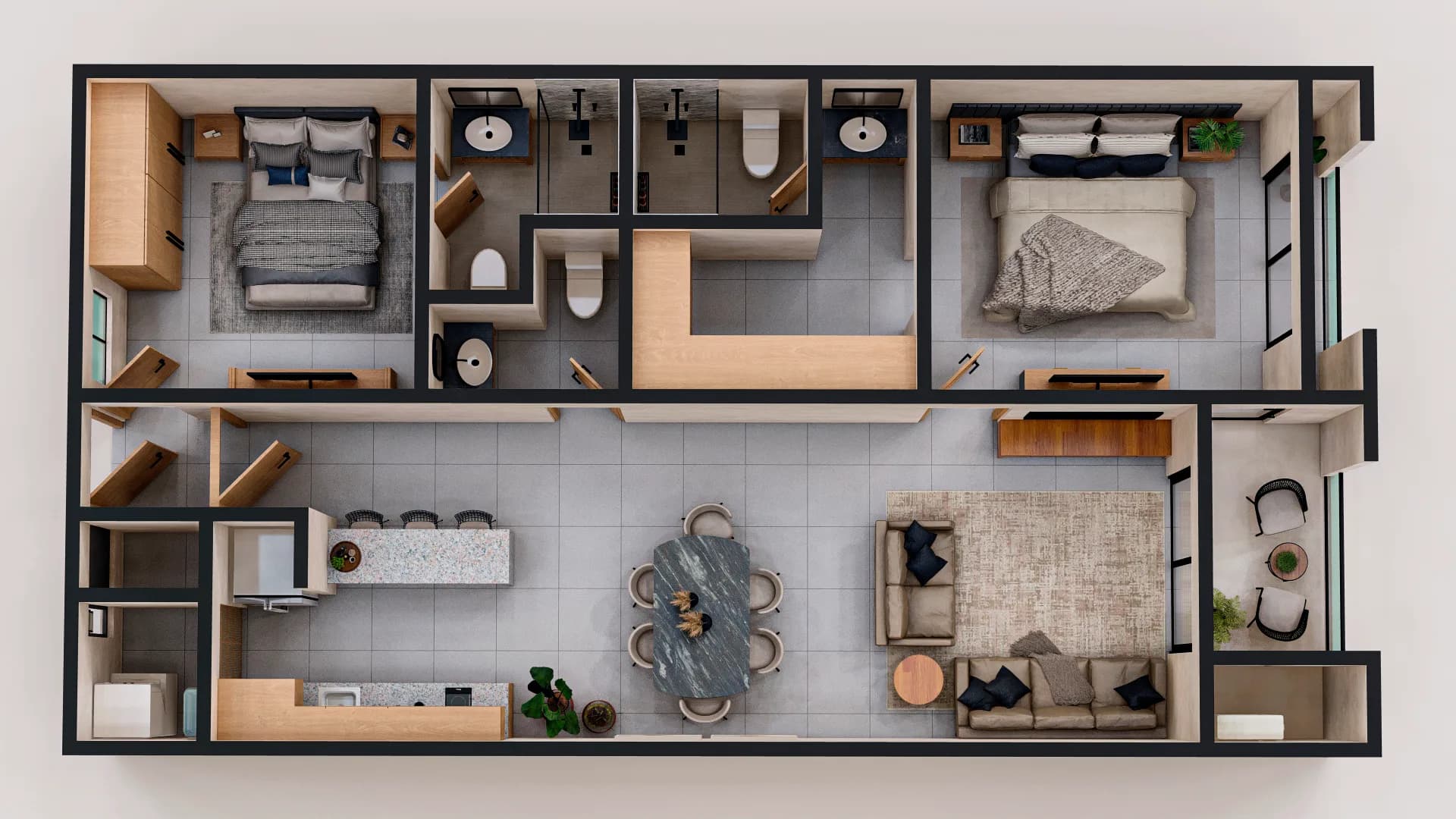 Departamento Residencia Urbana 2Rec - 1