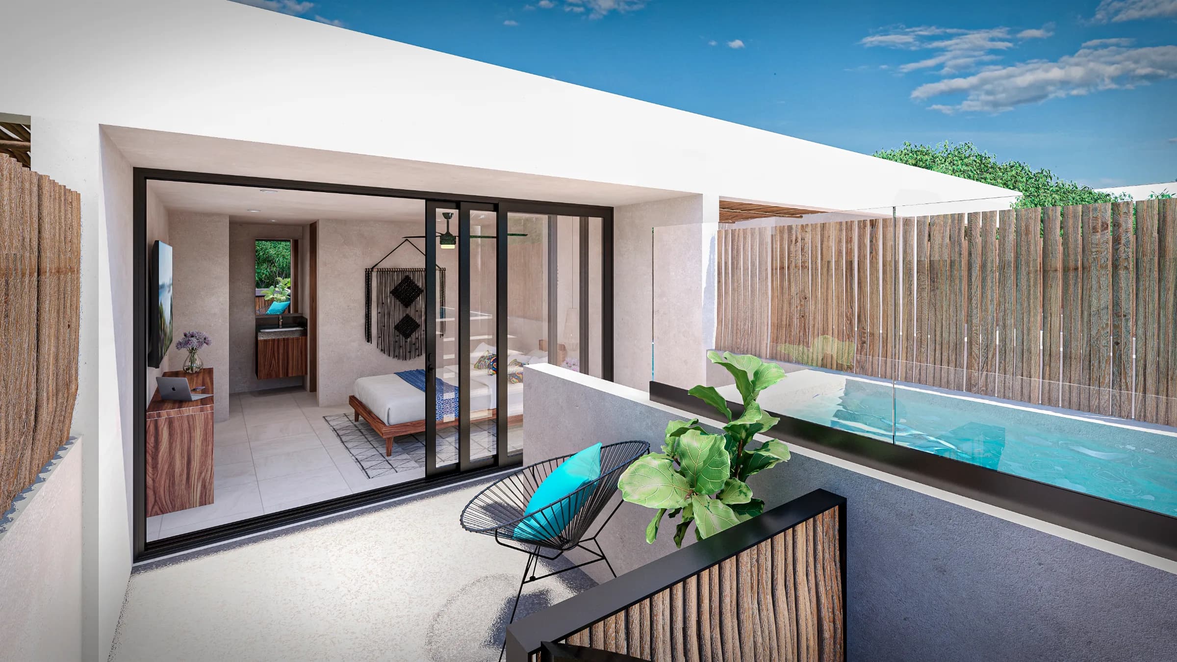 Estudio Penthouse con Suite Privada con Alberca - 1