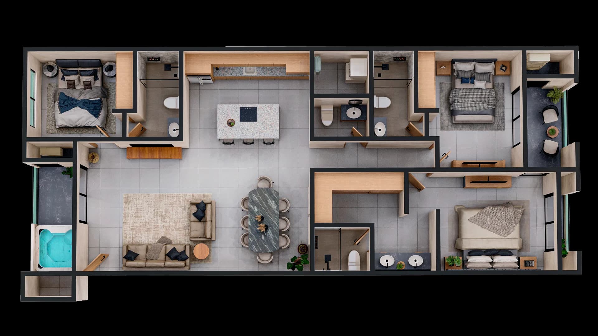 Residencia Familiar 3 recámaras (105 m²) - 1
